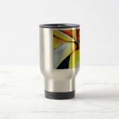 熱帯フランギパニ花水彩抽象芸術 トラベルマグ (中央)