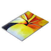 熱帯フランギパニ花水彩抽象芸術 ノートブック (左側)