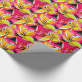 熱帯フランギパニ花水彩抽象芸術 ラッピングペーパー (角)