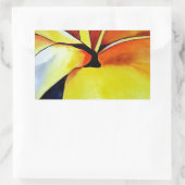 熱帯フランギパニ花水彩抽象芸術 長方形シール (バッグ)