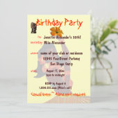 熱帯フラ女の子の誕生会 招待状 (スタンド正面)