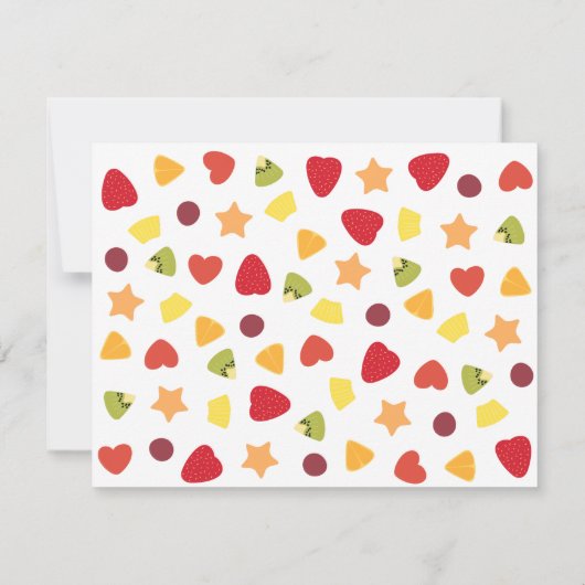 熱帯フルーツのような夏の誕生会 招待状 (裏面)