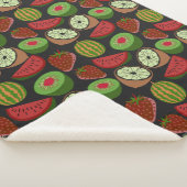 熱帯フルーツのシームレスなパターンカラフル シェルパブランケット (3/4)