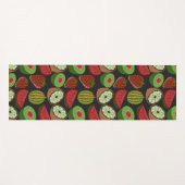 熱帯フルーツのシームレスなパターンカラフル ヨガマット (正面(横))