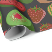 熱帯フルーツのシームレスなパターンカラフル ラッピングペーパー (ロールコーナー)