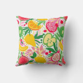 熱帯フルーツ水彩夏パターン クッション (裏面)