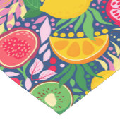 熱帯フルーツ水彩夏パターン ショートテーブルランナー (コーナー)