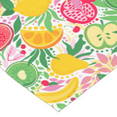 熱帯フルーツ水彩夏パターン ショートテーブルランナー (コーナー)