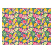 熱帯フルーツ水彩夏パターン テーブルクロス (正面(横))