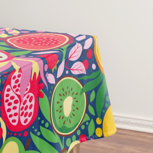 熱帯フルーツ水彩夏パターン テーブルクロス (インサイチュ)