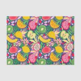 熱帯フルーツ水彩夏パターン 薄葉紙