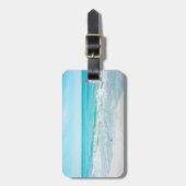 熱帯フロリダビーチサンド海波サンドパイパー ラゲッジタグ (正面縦)