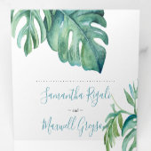 熱帯フロリダ結婚式招待状オールインワン 三つ折り招待状 (内部最初)