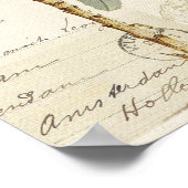 熱帯フロリディアン模様 ポスター (角)