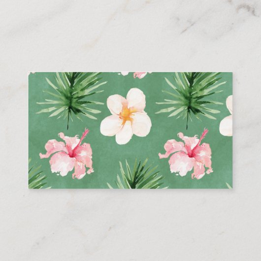 熱帯フローラおむつラッフルチケットインサート エンクロージャーカード (裏面)