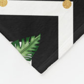 熱帯フローラつる植物 フリースブランケット (角)
