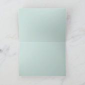 熱帯フローラと結婚緑のサンキューカード サンキューカード (内部)