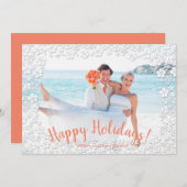 熱帯フローラのクリスマスフォト シーズンカード (正面/裏面)