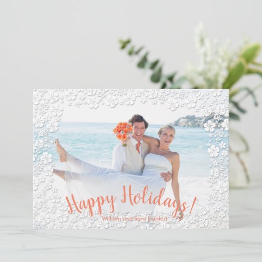 熱帯フローラのクリスマスフォト シーズンカード (スタンド正面)