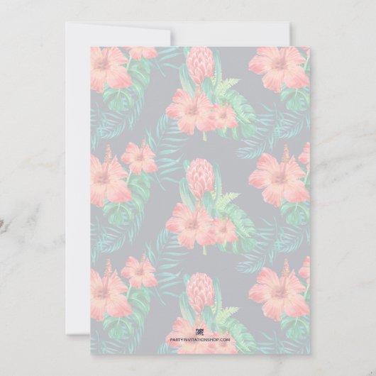 熱帯フローラのクリスマスフォト シーズンカード (裏面)