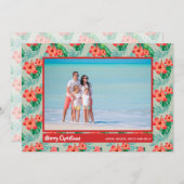 熱帯フローラのクリスマスフォト シーズンカード (正面/裏面)