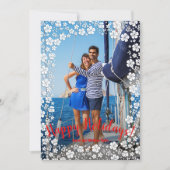 熱帯フローラのクリスマスフォト シーズンカード (正面)