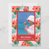 熱帯フローラのクリスマスフォト シーズンカード (正面)