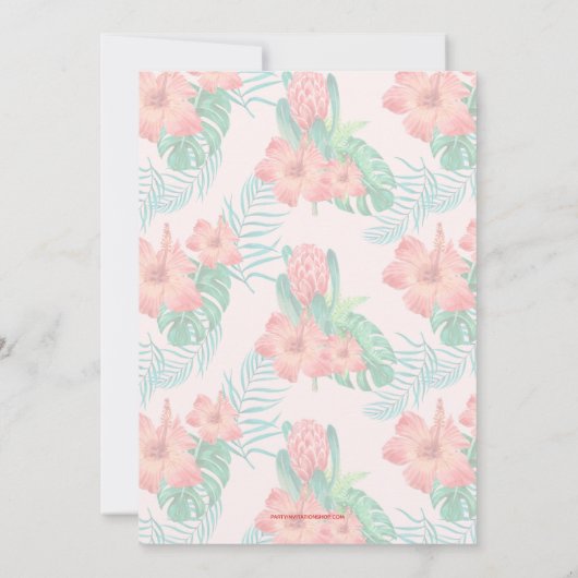 熱帯フローラのクリスマスフォト シーズンカード (裏面)