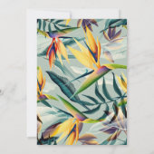 熱帯フローラのパームバースデーパーティーの招待 招待状 (裏面)