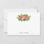 熱帯フローラのパーム葉が文房具に合わせる ノートカード (正面)