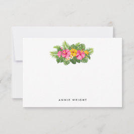 熱帯フローラのパーム葉が文房具に合わせる ノートカード