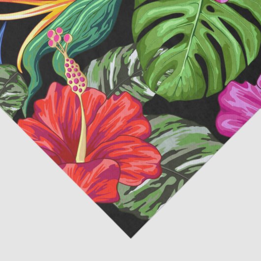 熱帯フローラの夏の気分パターン 薄葉紙 (詳細)