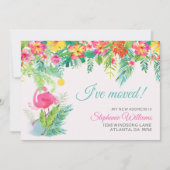 熱帯フローラの新しい住所 招待状 (正面)
