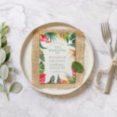 熱帯フローラの結婚式が紅葉ではっきりした招待 招待状