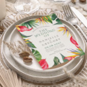 熱帯フローラの結婚式が紅葉ではっきりした招待 招待状