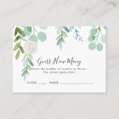 熱帯フローラはゲームカードの数を推測 名刺 (正面)