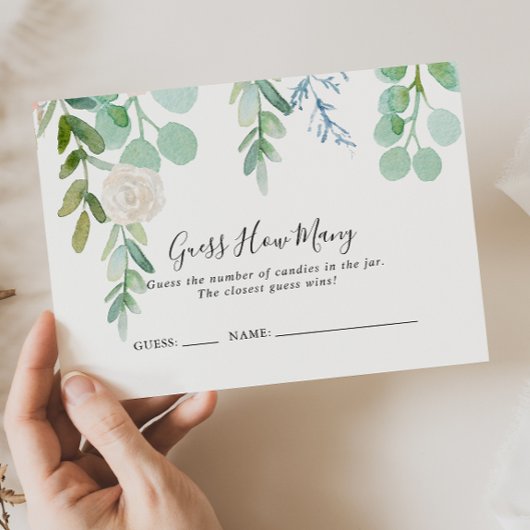 熱帯フローラはゲームカードの数を推測 名刺