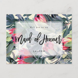 熱帯フローラは私のメイド・オブ・オーナー(花嫁付き添い人) 案内ポストカード