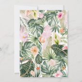 熱帯フローラアロハベビーシャワー 招待状 (裏面)
