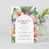 熱帯フローラアーチフレーム退職パーティー 招待状 (スタンド正面)