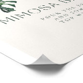 熱帯フローラアーチミモサバー標識 ポスター (角)