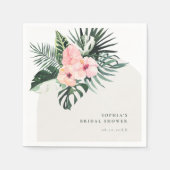 熱帯フローラアーチ スタンダードカクテルナプキン (正面)