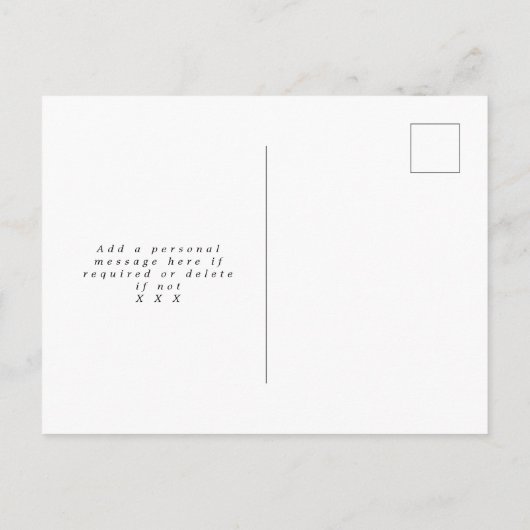 熱帯フローラエキゾチック結婚式をデートカードを保存 案内ポストカード (裏面)