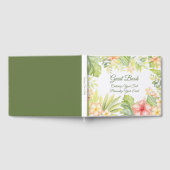 熱帯フローラエレガンスかわいらしフラワーパーソナライズ ゲストブック (全面)