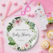 熱帯フローラエレガントハイビスカス赤ちゃんシャワー ペーパープレート (パーティー)