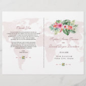 熱帯フローラエレガント金ゴールド世界地図プログラム (正面)