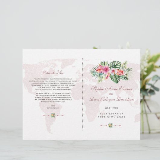 熱帯フローラエレガント金ゴールド世界地図プログラム (スタンド正面)