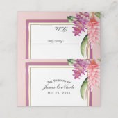 熱帯フローラオーキッドパープルピンクテーブル番号 プレイスカード (外部開封)