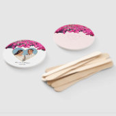 熱帯フローラカスタマイズ可能結婚写真 ハンドファン (組立なし)