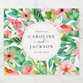 熱帯フローラカスタムウェディング ビールラベル (シングルラベル)